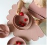 assiette fleurs rose